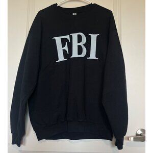 FBI Black Sweatshirt Pullover Gildan Heavy Blend Unisex Size L